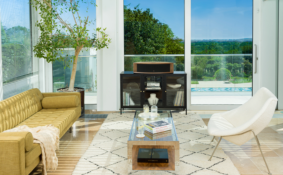 JBL L75ms Music System モダンリビングにもマッチする上質なウォールナットリアルウッド仕上げとQuadrexグリル - Image