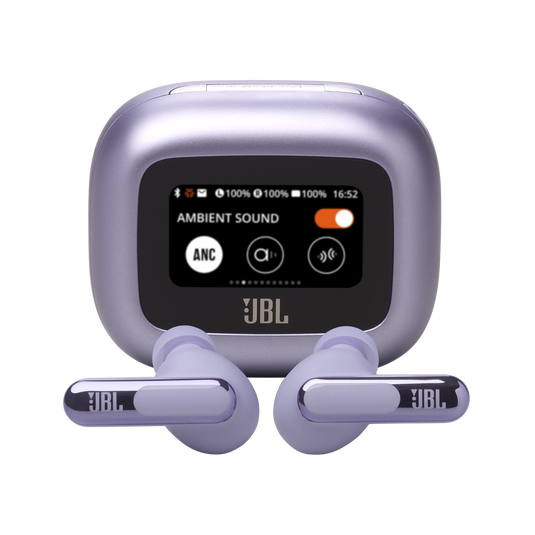 JBL Live Beam 3 - Purple - True wireless noise-cancelling closed-stick earbuds - Hero image number null