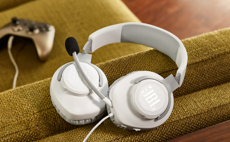 JBL Quantum 100 | 着脱可能マイク付オーバーイヤーゲーミングヘッドセット
