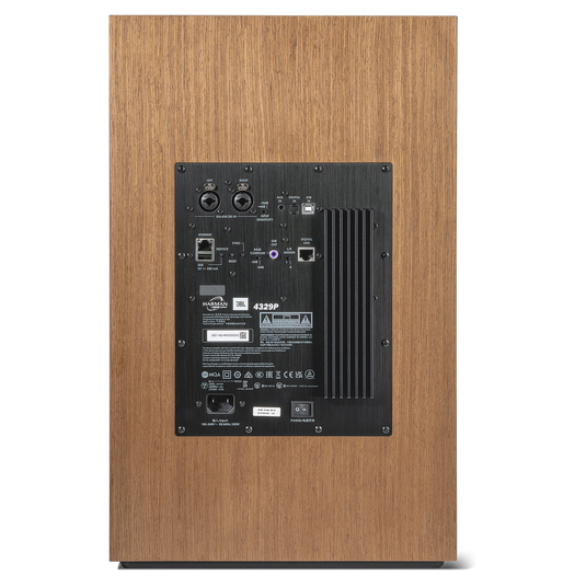 4329P Studio Monitor Powered Loudspeaker System - Natural Walnut - Powered Bookshelf Loudspeaker System - Back image number null