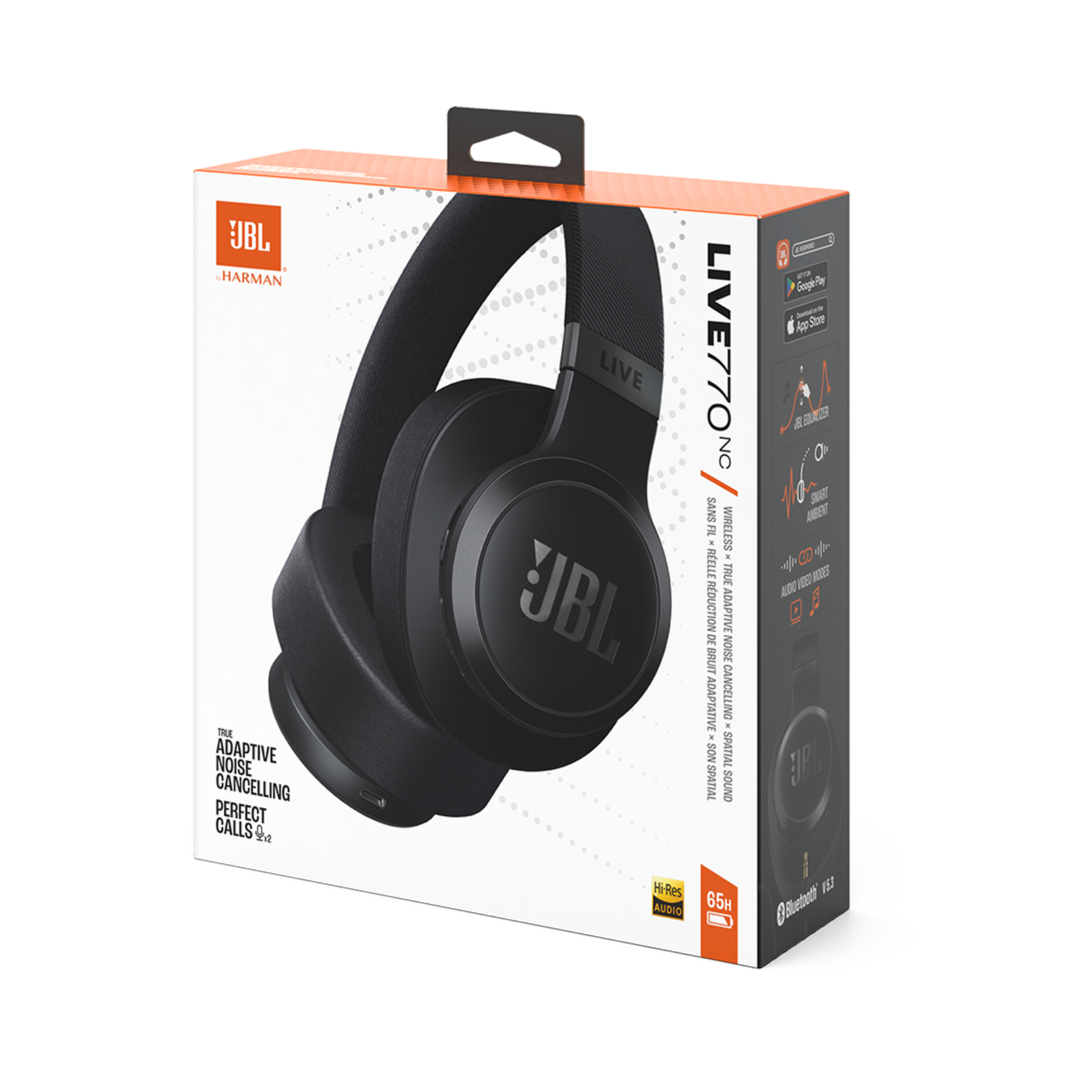 中古品】JBL LIVE 770 ヘッドフォン ワイヤレス ブラック 通電のみ〇