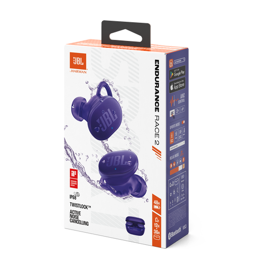 JBL Endurance Race 2 - Purple - Waterproof sports true wireless earbuds - Detailshot 15 image number null