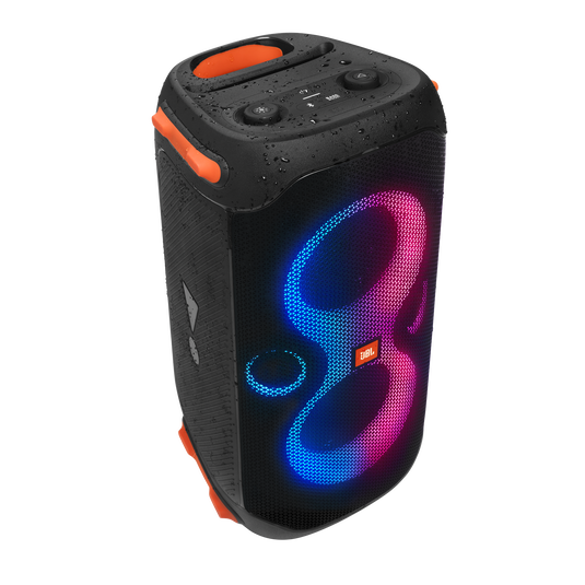 JBL Partybox 110 - Black - Portable party speaker with 160W powerful sound, built-in lights and splashproof design. - Detailshot 1 image number null