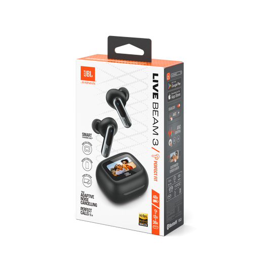 JBL Live Beam 3 - Black - True wireless noise-cancelling closed-stick earbuds - Detailshot 15 image number null