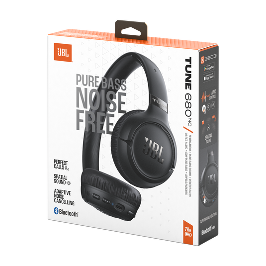 JBL Tune 680NC - Black - Wireless on-ear Noise cancelling headphones - Detailshot 15 image number null