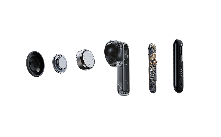 JBL Tune Flex 2 Ghost Edition 6つの通話用マイク - Image