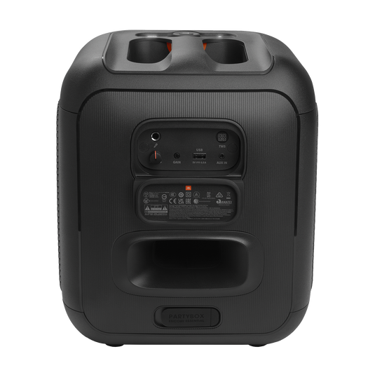 JBL Partybox Encore Essential - Black - Portable party speaker with powerful 100W sound, built-in dynamic light show, and splash proof design. - Back image number null
