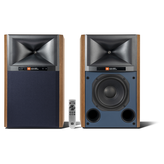 4329P Studio Monitor Powered Loudspeaker System - Natural Walnut - Powered Bookshelf Loudspeaker System - Hero image number null