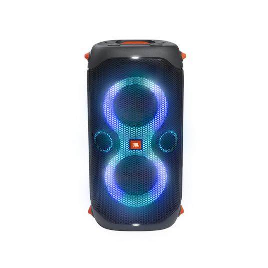 JBL Partybox 110 - Black - Portable party speaker with 160W powerful sound, built-in lights and splashproof design. - Front image number null