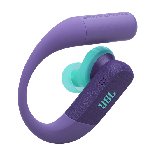 JBL Endurance Peak 4 - Purple - True Wireless Noise Cancelling Sport Earbuds - Detailshot 1 image number null