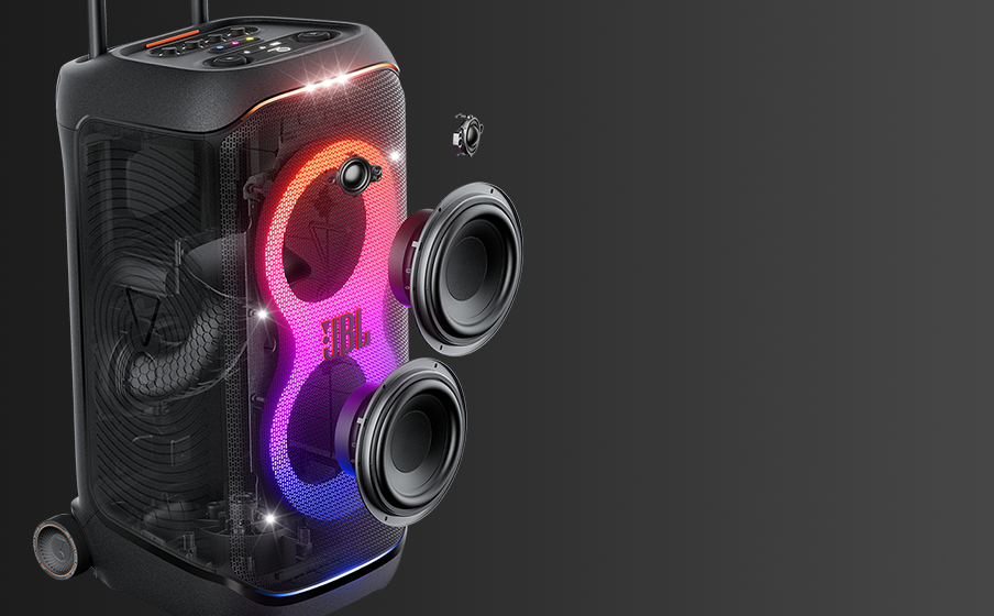 JBL PartyBox Stage 320 | ホイール付きポータブルパーティースピーカー