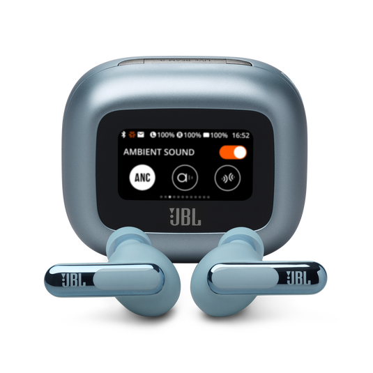 JBL Live Beam 3 - Blue - True wireless noise-cancelling closed-stick earbuds - Hero image number null