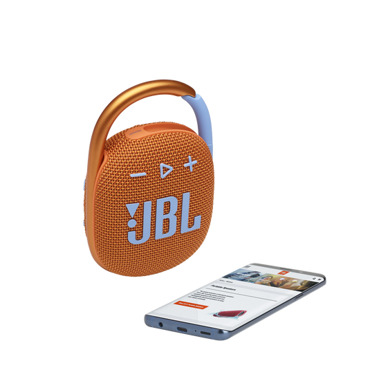 JBL Clip 4 - Orange - Ultra-portable Waterproof Speaker - Detailshot 1 image number null