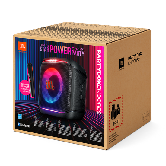 マイク&純正カバー付き JBL PARTYBOX ENCORE 2 JBL PartyBox Encore 2 | ポータブルパーティースピーカー（マイク1本