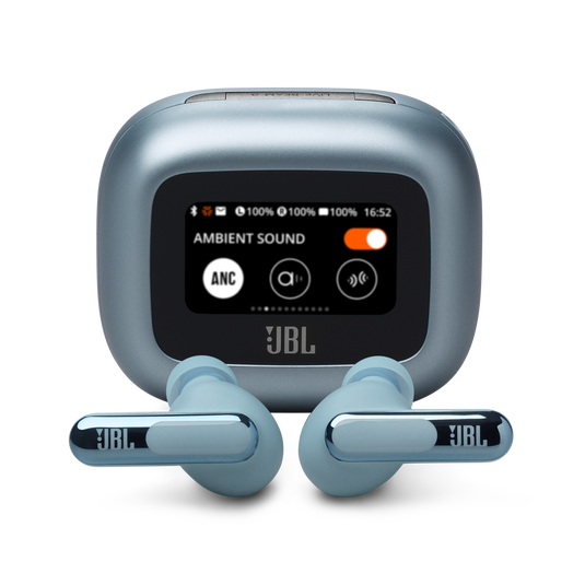 JBL Live Beam 3 - Blue - True wireless noise-cancelling closed-stick earbuds - Hero image number null