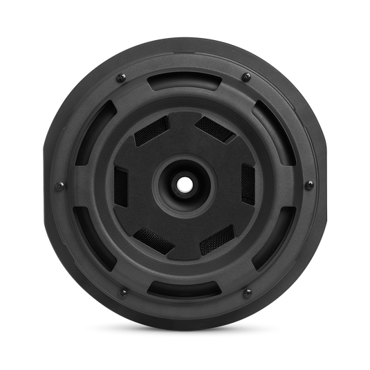 JBL BassPro Hub - Black - 11" (279mm) Spare tire subwoofer with built-in 200W RMS amplifier with remote control. - Back image number null