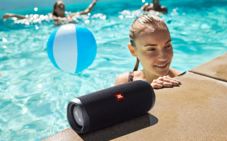 Blue JBL Flip 5 Waterproof Portable Wireless Bluetooth Speaker Bundle with Hardshell Protective Case 